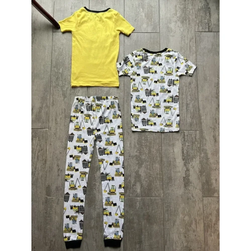 3 Piece Pajama Set Toddler Boy Pjs TONS OF FUN AT BEDTIME Construction Truck 7